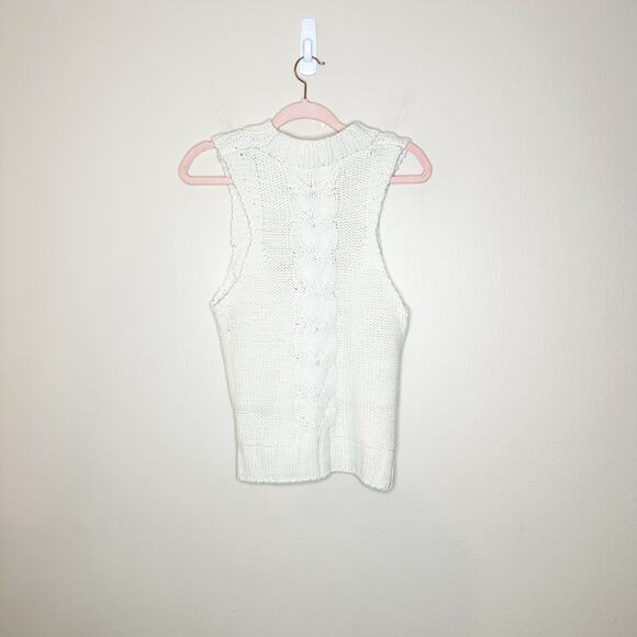 For Love & Lemons Keke Cable Knit Sweater Tank Top Womens Plus Size 2X Cream NWT - Picture 3 of 8